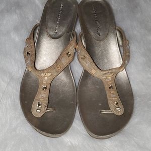 Montego Bay  Club Size 10 W  Wedge Jeweled Upper.